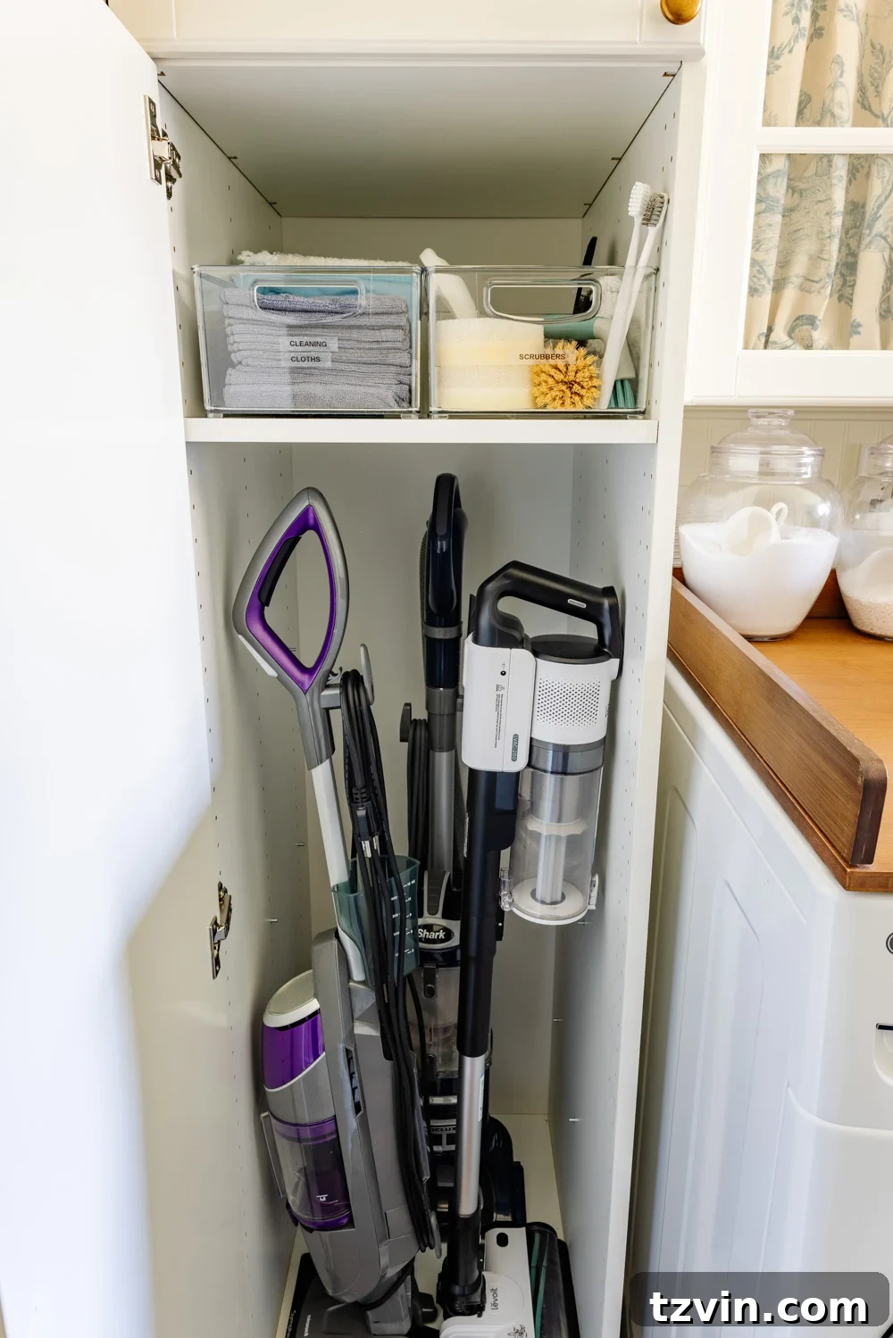 Maximizing Storage in Your Compact Laundry Room: Clever Organization Tips 10 Hidden broom cupboard in laundry room