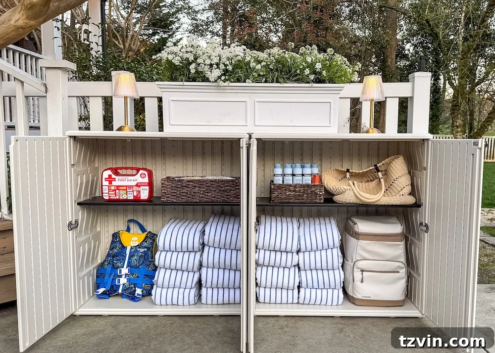 My Go-To Backyard Party Guest Setup For Flawless Hosting 4 Close-up of backyard party guest hosting station with essential items