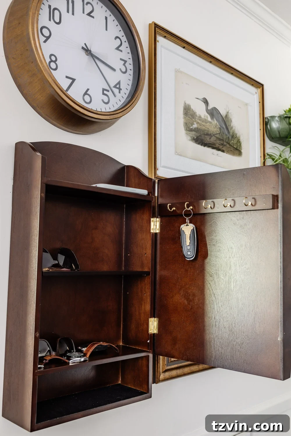 Stylish Storage Solutions That Work in Real Homes 8 key rack and mail sorter cabinet on family command center wall
