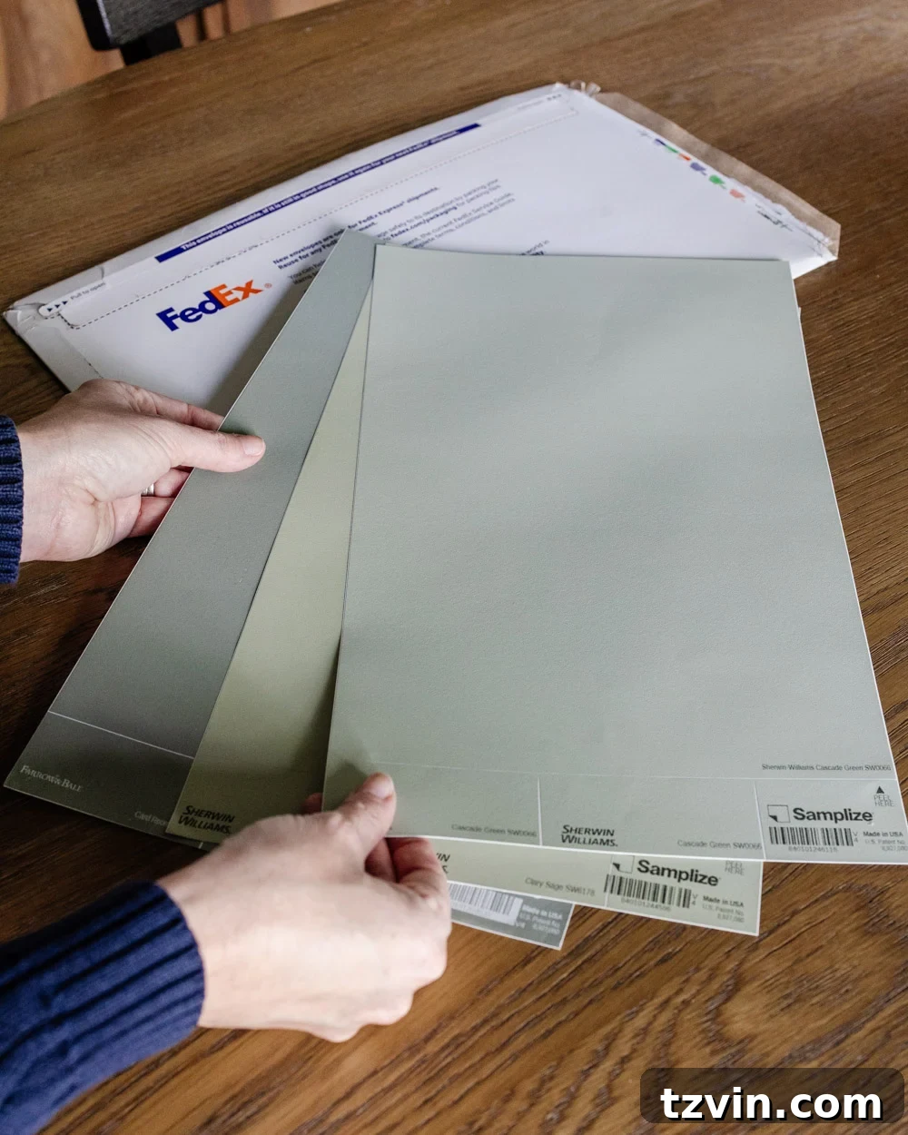 Large sample on poster board