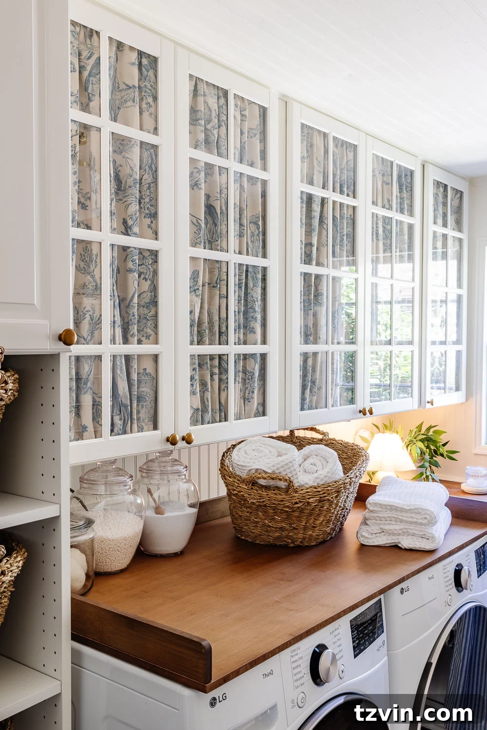 12 Furniture Upgrades That Make Your Pieces Look Expensive 9 No Sew DIY Fabric Cabinet Doors That Hide Clutter in Style